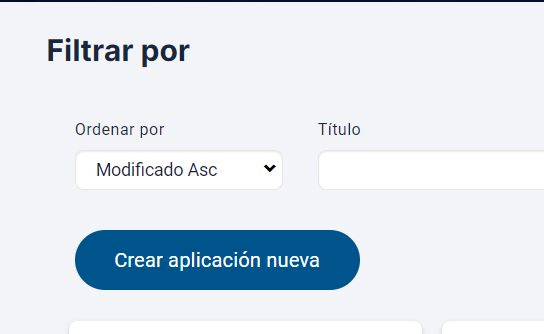 Crear Aplicación 